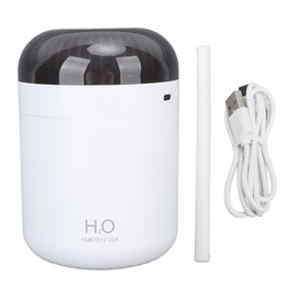Mini Humidifier with Colorful Light 500ml USB Powered Low Noise Operation Mist Humidifier for Car Bedroom Office Travel White