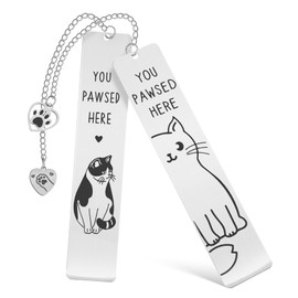 CAXUSD Cute Book Markers Set Adorable Cat Design Book Markers Unique Stencil Bookmarks for Teen Girls