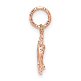 Saris and Things 14k Rose Gold Praying Hands Charm Pendant