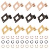 UNICRAFTALE 3 Colors Rhombus Stud Earring with Loop 24 Pairs