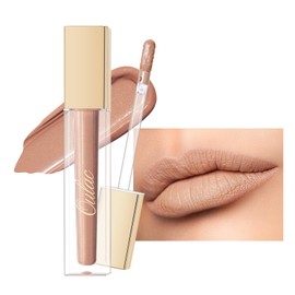 Oulac Glitter Lipstick Nude Tones, Lipstick 24 Hours Hold, Gold Lipstick Long-Lasting, Liquid Matte Ink, Kissproof, Highly Pigmented, Cream Texture, Vegan Gluten Free Vegan (MS01)