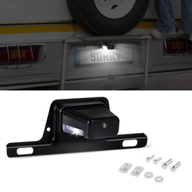 Wedcool LED License Plate Light, Automotive License Plate Light Assemblies, Waterproof 12V DC License Tag Light with Bracket Mount, Trailer License Plate Holder Universal for Most Cars, Trailer, Boat