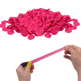 Geestone Latex Finger Cots Disposable Fingertips Protective Finger Cots for Electronic Repair, Handmade, Industrial Apply (Pink, 200pcs)