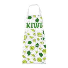 FUSTMW Kiwi Apron Kiwi Fruit Gifts Kiwi Lover Gifts Cute Fruit Apron Cooking Kitchen Chef Baking BBQ Apron with Pockets (Kiwi Apron)