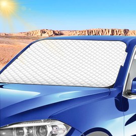 Car Sun Protection, Windscreen Cover, Windscreen Sun Protection, for Most Cars, Snow, Ice, Frost, Sun, UV, Dust, Water Resistant, 150 x 93 cm
