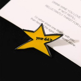 1/2/8/20Pcs Your Did It Brooch Pin Funny Star Enamel Pins Inspirational Badge Brooches Graduation Gifts for Backpack Bag Clothes Trendy Jewelry Accessories