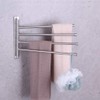 GERZWY Swivel Towel Bar SUS 304 Stainless Steel 4-Arm Bathroom