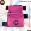 Graintex SS2623 2 Pocket Children Tool Pouch Pink Color Suede