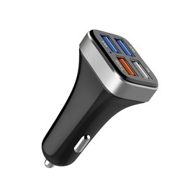 Operitacx Dual USB Autoladegerät für Auto Zigarettenanzünder Adapter 4-Port USB Schnellladegerät Überspannungsschutz für Smartphones und Tablets