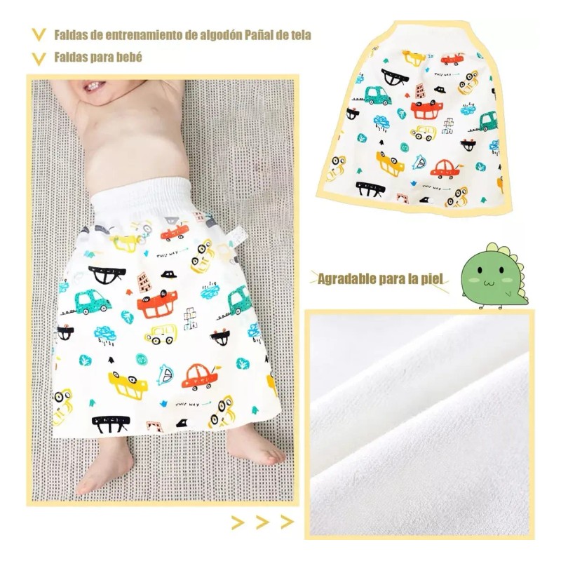 Pañal Entrenador Shanchezvega Falda Impermeable Niño