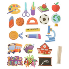 Operitacx Back to School Photo Booth Props 20pcs First Day of School Decorations Welcome Back to School Decor School Themed Party Favors for New Grade Classroom