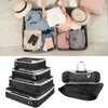QWORK® 6 Pieces Compression Packing Cubes, Expandable Luggage Organiser Set,
