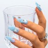Sethexy Blue Handmade Press On Nails Long Coffin Glossy Salon