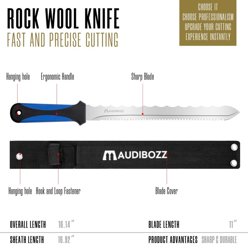 maudibozz Insulation Knife - Sod Cutter Knife: stainless steel 11.14-Inch