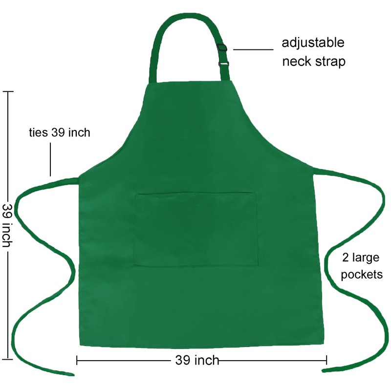 XIEJINJIA Pack of 2 Plus Size Adjustable Cooking Apron Long