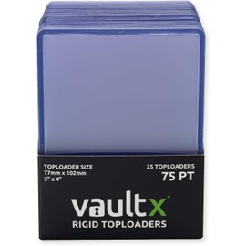 Vault X Toploaders de 75pt (Pack de 25), Fundas Rígidas Transparentes Sin Costuras de 3" x 4" para Cartas Coleccionables TCG
