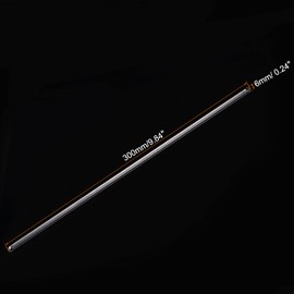 sourcing map Pack of 6 Glass Stirrers Stirring Sticks Reusable Glass Rod with Both Ends Round for Laboratory for Stirring Hot and Cold Drinks 11.81 Inches 6 mm