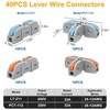 Linkstyle 40PCS Lever Wire Connectors Kit 28-12 AWG, 3 Way