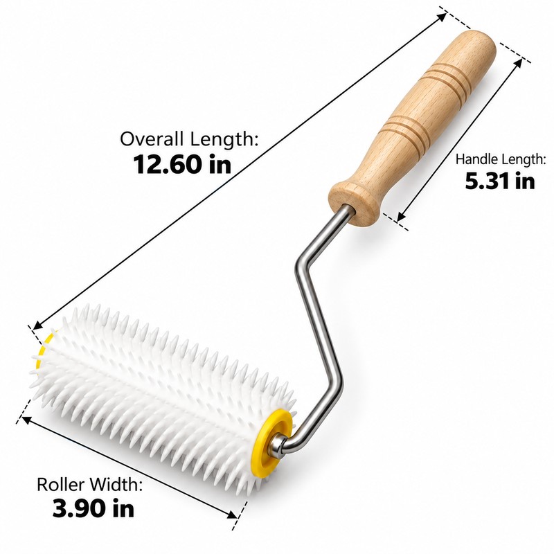 Honeycomb Uncapping Roller with Wooden Handle for Honey Extraction Preparation