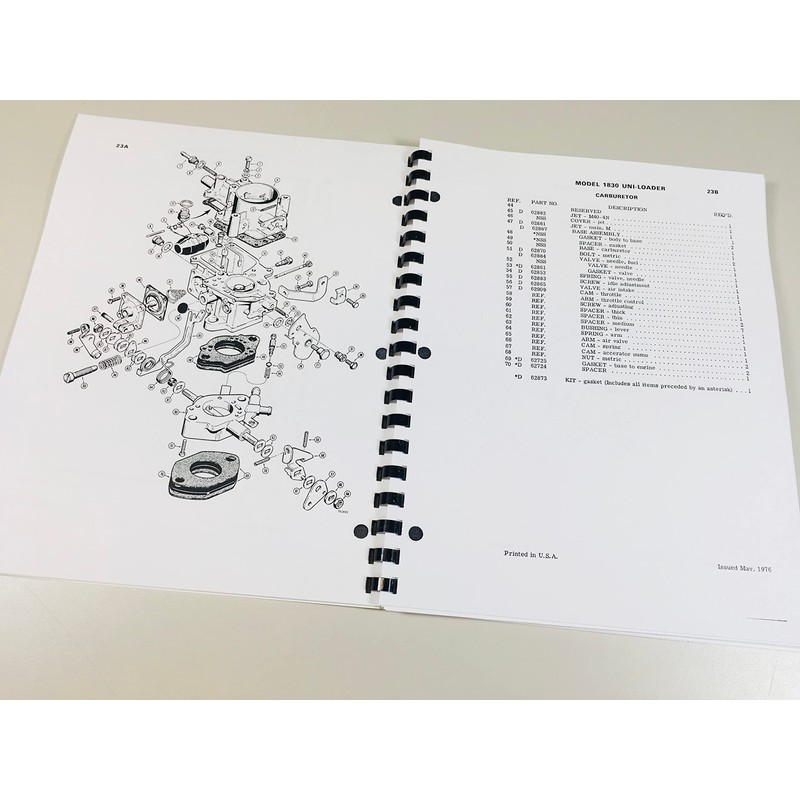 Case 1830 Uni Loader Parts Manual Catalog Skid Steer Assembly