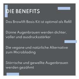 Augenmanufaktur Browlift Eyebrow Lifting Glue and Lotions Eyebrow Shaping and Voluminous Durable 3D Eyebrow Effect - 20 Uses (Sachets Base Kit)