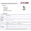 JCCON 20-Pack 100V 10uF Premium Quality Low Impedance Chip Electrolytic
