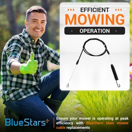 BlueStars GY21106 GY20156 Clutch Control Cable - For John Deere 42 inch Deck L100 L108 L110 L111 L118 LA105 LA110 LA115 LA125 LA135 X100 X120 X300 Series Riding Lawn Mower Tractor PTO Engagement Cable