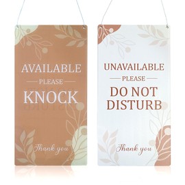 NIIIYTYB Do Not Disturb Door Hanger Sign In Session Busy Come Back Later Available Please Knock Office Signs for Therapists Meeting Progress Away Cute Double-Sided Door Hangers 10x5 Inches