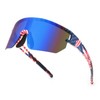 WANWAN Men Women Cycling Sunglasses, 80s Sport Baseball Mirrored Sun