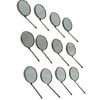 12PK Dental Mirror #4 Front Surface with Handle Stainless Steel