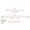 72 in. Adjustable 72-Inch Double Shower Curtain Rods, Brushed Nickel