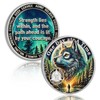 YRCKUDZKG Brave Wolf 6 Year Sobriety Coin - One Day