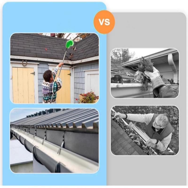 Gutter Cleaning Tools 390cm with 9-Section Pole Gutter Cleaner Gutter
