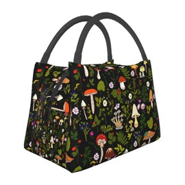 MOLIAN Axolotl Lunch Bag Insulated Lunch Box Cooler Tote Bag For Women Men Black