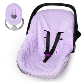 Infant Car Seat Cover Liner, Carseat Cover Liner and Protection for Baby Boys Girls, Soft Comfortable, Machine Washable, Universal Fit (Purple)