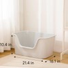 SpaceTime Large Cat Litter Box with High Sides,Cat Boxes for