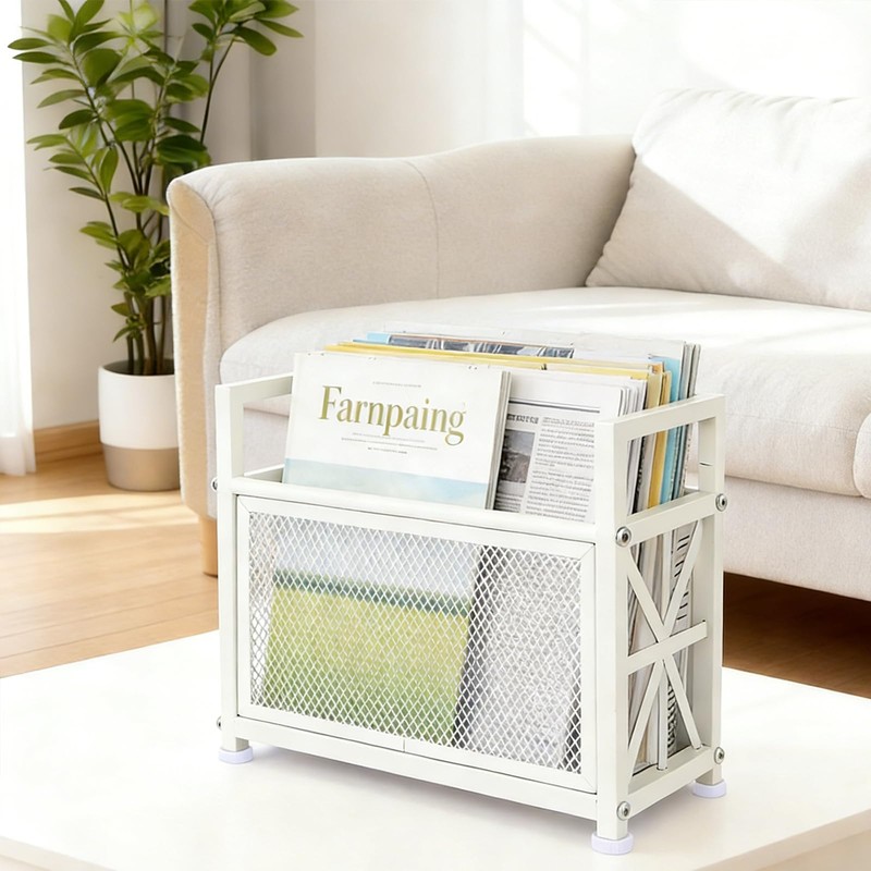 WeGXY White Magazine Holder, Magazine File Holder