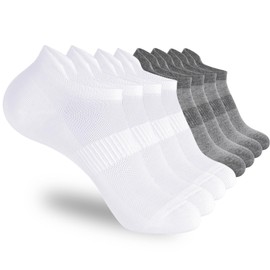 Corlap 8 Pairs Ankle Athletic Running Socks White Soft Thin Low Cut Short Tab Socks for Men and Women