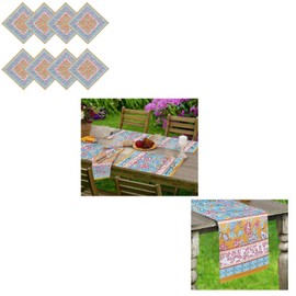 Home Bargains Plus Belle Fleur Provence Bundle Including Table Runner, Placemats, and Napkins