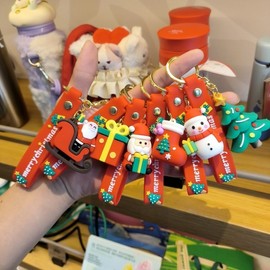 Imported Character Christmas Keychain - Santa Backpack Accessory, Holiday Charm for Car & Bags Free Size/B2 (Mixed Random)+ 20ea