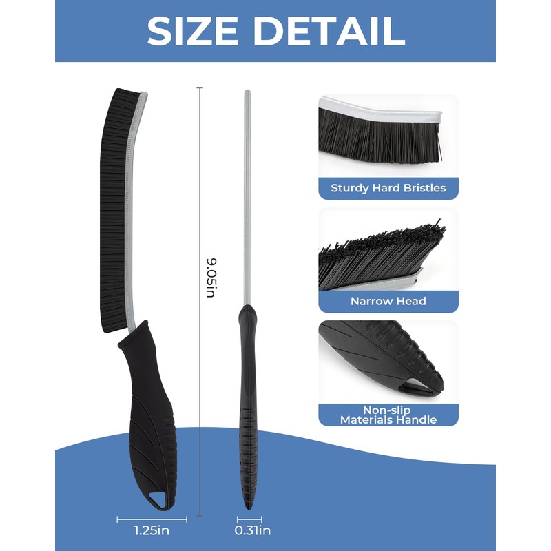 Cleangor Crevice Cleaning Brushes, Cleaner Scrub Brush Tool for Hard