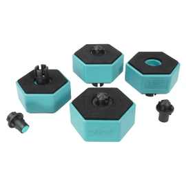 wolfcraft 4 Multifunctional Workpiece Rests I 6892000 I Non-Slip Pad for Workpieces I Multifunctional for Workshop and Construction Site