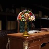 FUMAT Bedside Table Lamp LED E26 Bulb Tiffany Stained Glass