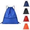 Drawstring Backpack Bag with Front Pocket Waterproof Oxford Cloth, Lightweight