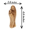 Zuluf Mary with Baby Jesus Statue 4.7" - Small Hand