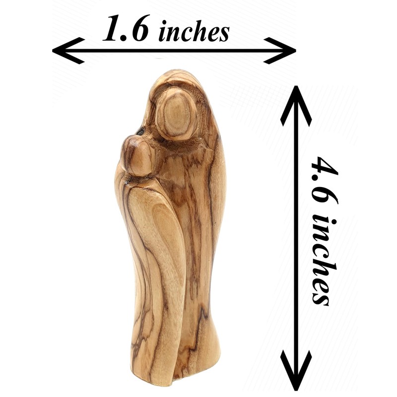 Zuluf Mary with Baby Jesus Statue 4.7" - Small Hand
