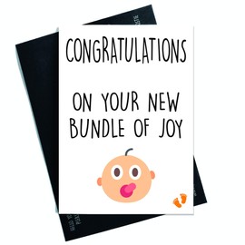New Baby Card Congratulations Card New Bundle of Joy New Mum Card, New Dad Card, Baby Girl, Baby Boy New Parents Cards Friend Cards PC164