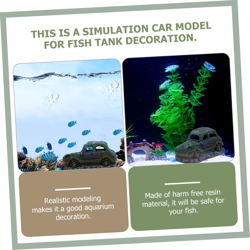 Sosoport Fish Tank Decor Resin Shrimp House Undersea Wreckage Ornament