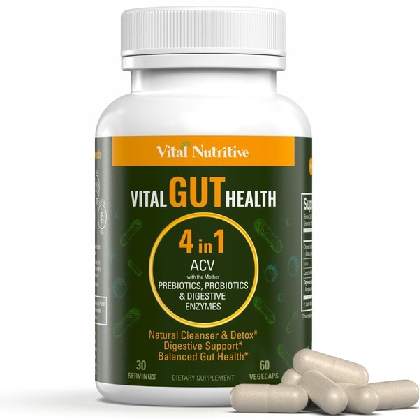 Vital Gut Health 4in1 Formula with Apple Cider Vinegar, Prebiotics