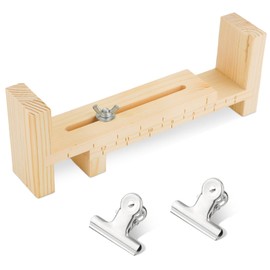 LUTER Wood Jig Bracelet Maker, Telescopic Adjustable Bracelet Maker Making Kit Wood Bracelet Jig U Shape Clear Scale Bracelet Jig with 2 Clamps for DIY Craft Hand Bracelet Knitting Tool
